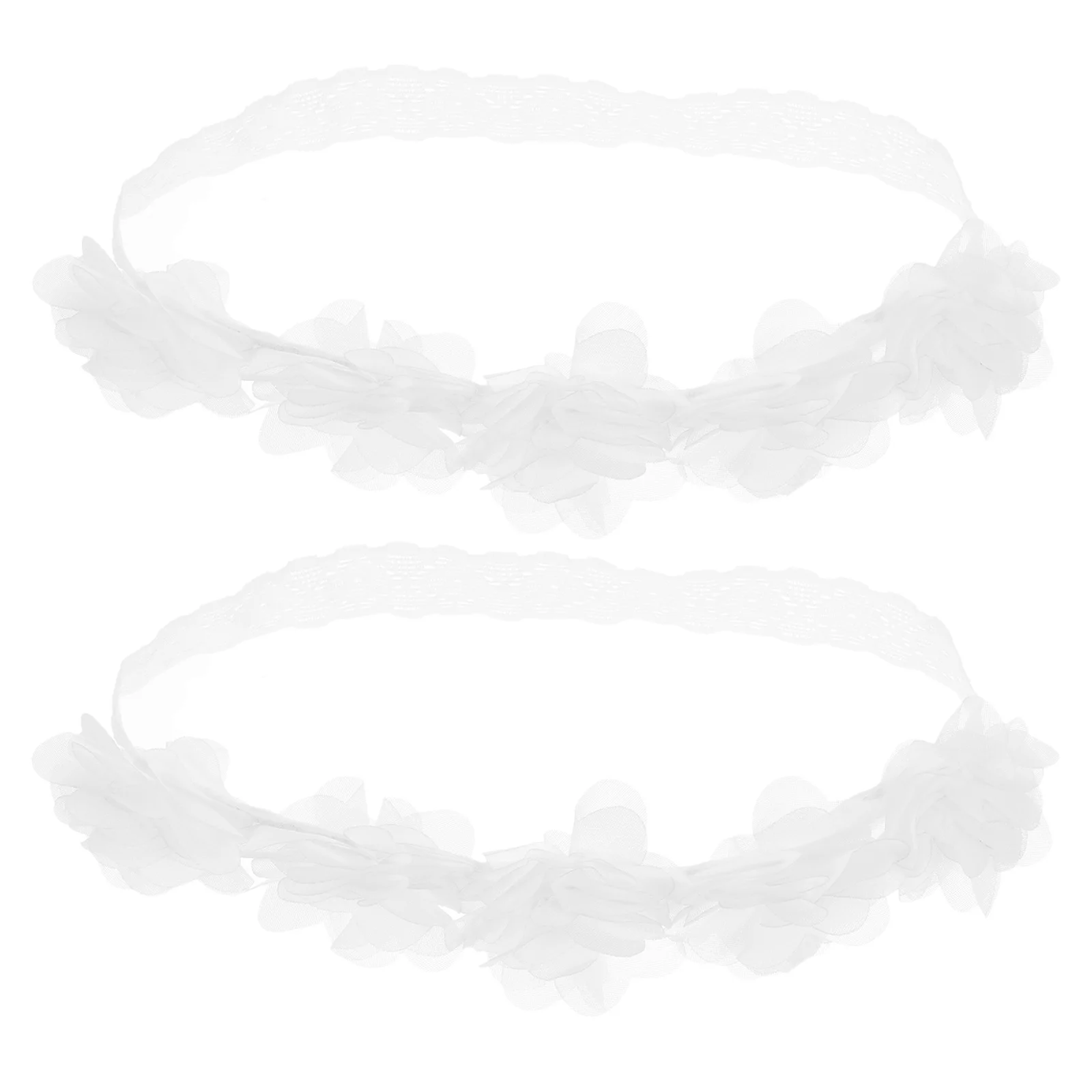 

2Pcs Kids Headband Baby Girls Elastic Ribbon Hair Band Flower Headdress Comfortable Hair Accessories Kids Headband