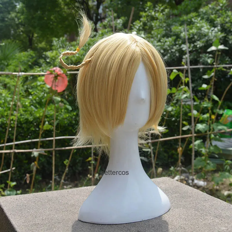 NewHetalia Axis Powers 캐나다 매튜 윌리엄스 코스프레 가발 짧은 혼합 금발 내열성 합성 머리 + 가발 캡2025