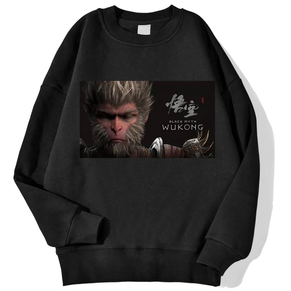 Black Myth Wukong Game  Print Hoodies Man Harajuku Casual Hoodie Fashion Oversize Hoody Warm Pullover