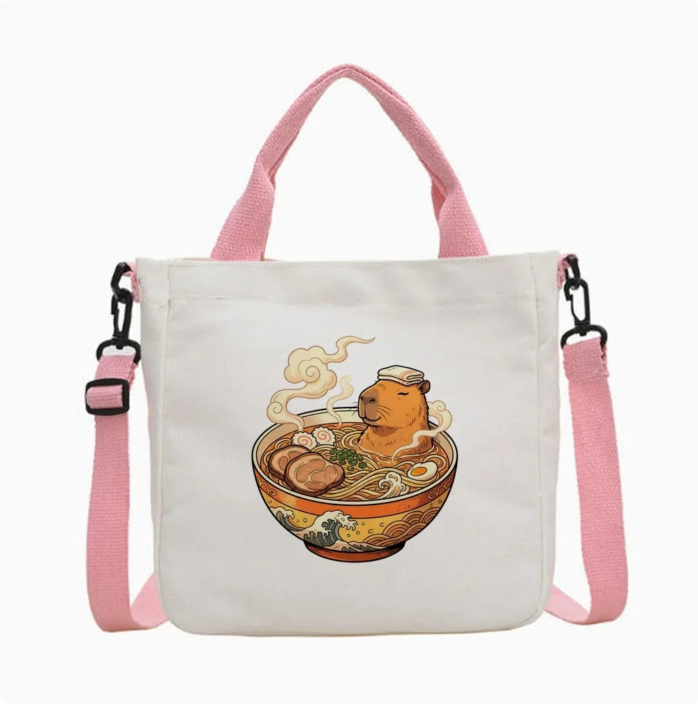 Capybara tote bag shopper torba na zakupy totebag shoulder  canvas  woman
