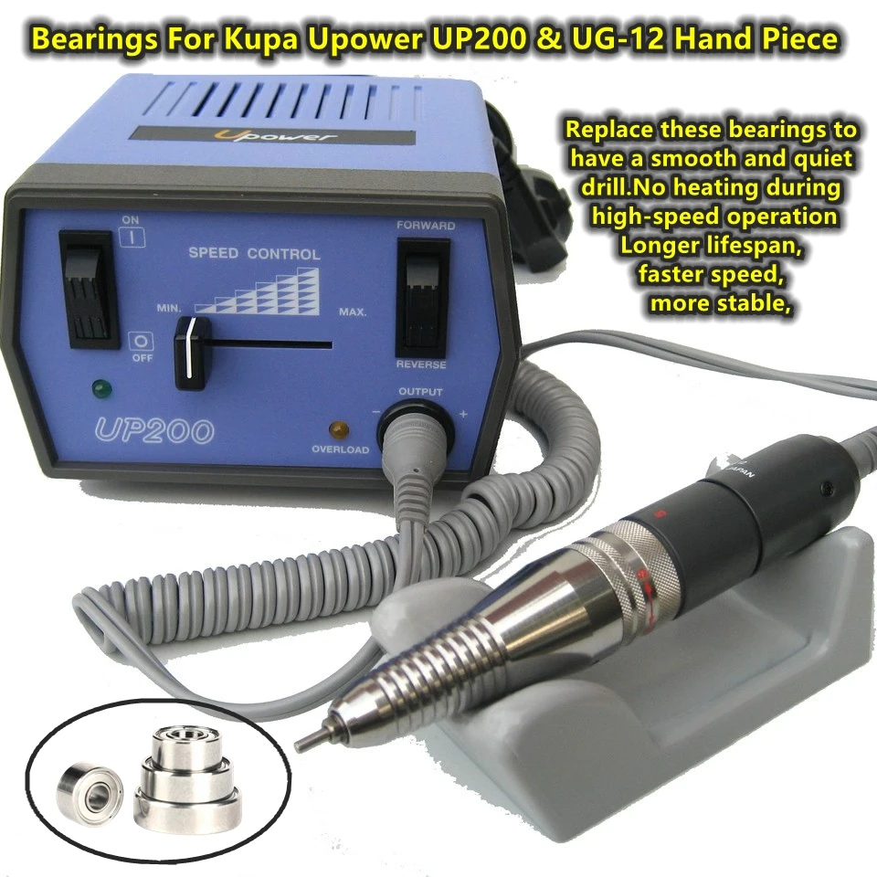 

4Pcs Bearing Replace For KUPA UPOWER UP200 UG12/SUG12 Nail Drill Handpiece