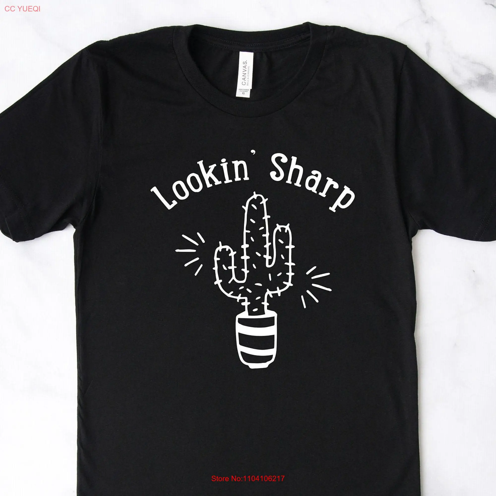 Looking Sharp Cactus T Shirt Sarcastic Boyfriend  long or short sleeves