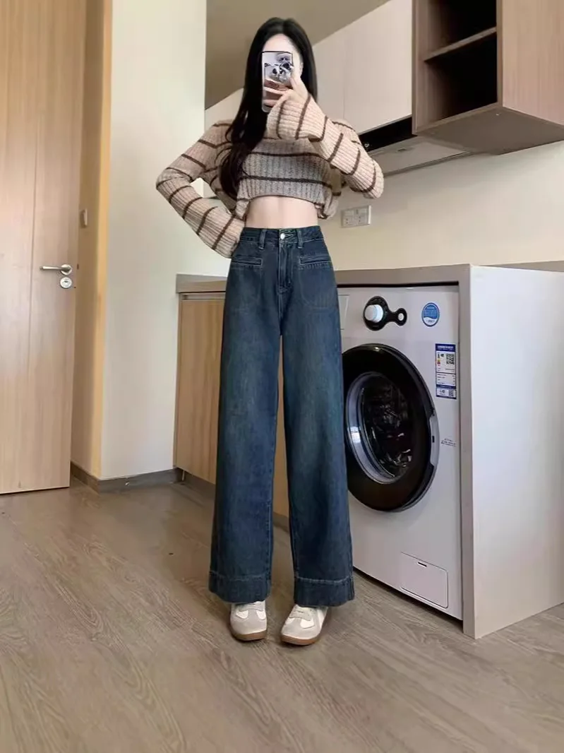 ワイドレッグパンツ 若い女性 エレガントな女性用 秋 刺繍 レギュラーフィット レディース プロフェッショナル パッチワーク コーデュロイ ニット ジャカード インス