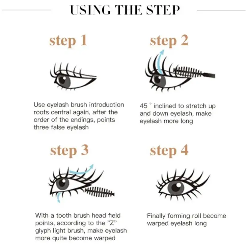 ماسكارا مكثفة مقاومة للماء وتطويل وتطويلها ومضادة للتلطخ وصيغة سريعة الجفاف رموش صاروخية 4D ذات مظهر طبيعي