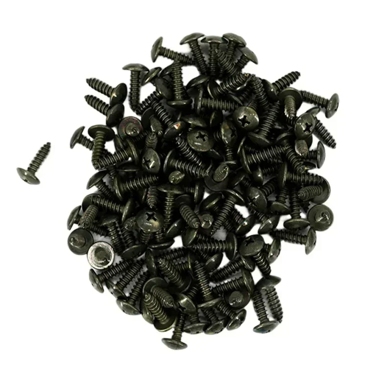 200pcs Self-tapping Screws Car Metal Screw Fastener Clips Screw M5 Anti-rust Screw for Car Motorcycle Scooter Moped E-bike