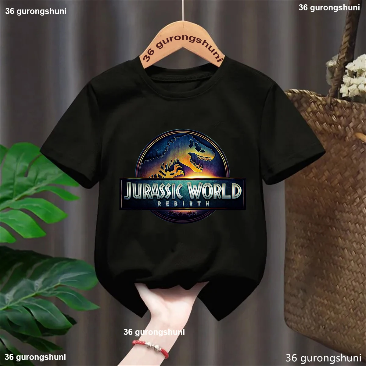 

Newest Jurassic World Rebirth Printed T Shirt Girls/Boys Cool Kids Clothes Summer Short Sleeve T-Shirt The Best Gift T-Shirt