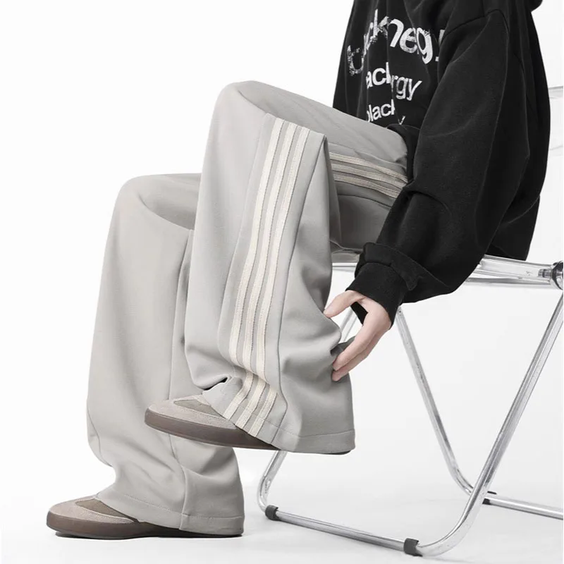 DIY customizes your logo sports pants, women's wide leg pants, casual and loose street style, size reference size chart