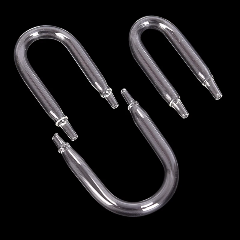 【السلام】صمام فحص موزع ثاني أكسيد الكربون لحوض السمك على شكل حرف U أنبوب زجاجي S/M/L #4