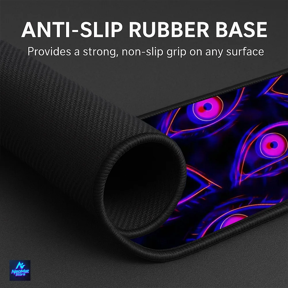 Anime Mouse Pad Eyes Mousepad Xxxl Purple Black Gaming Decorations Desk Pad Rubber Carpet Keyboard Mat 1500x600 Slipmat 1800mm