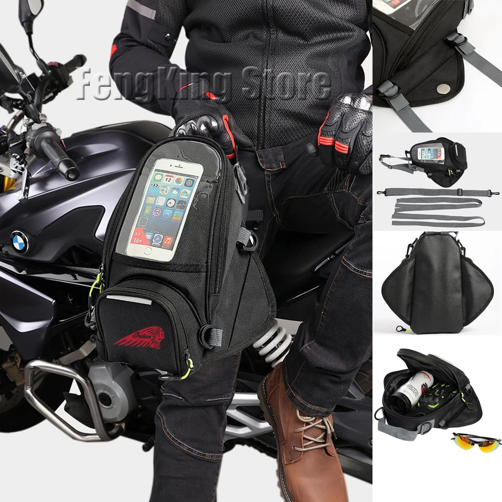 FOR Indian FTR 1200 S FTR1200 Carbon/Rally Chief VINTAG Motorcycle Magnetic Bag Riding Bag Navigation Fuel Tank Bag Large Screen