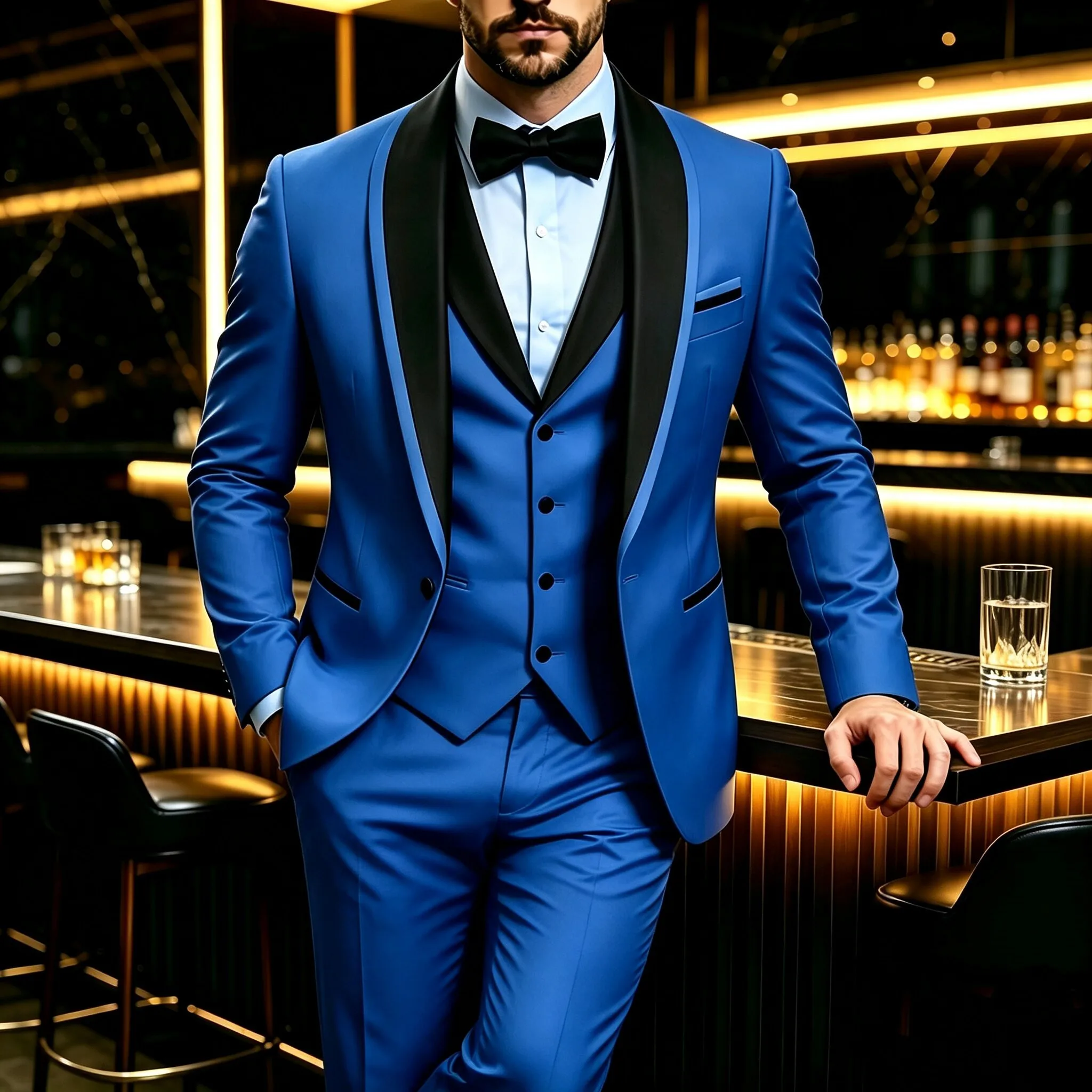 Men's Fitted Blazer Suit 3pcs Set (blazer + Vest + Trousers), Suitable for Business, Wedding And Party Wear