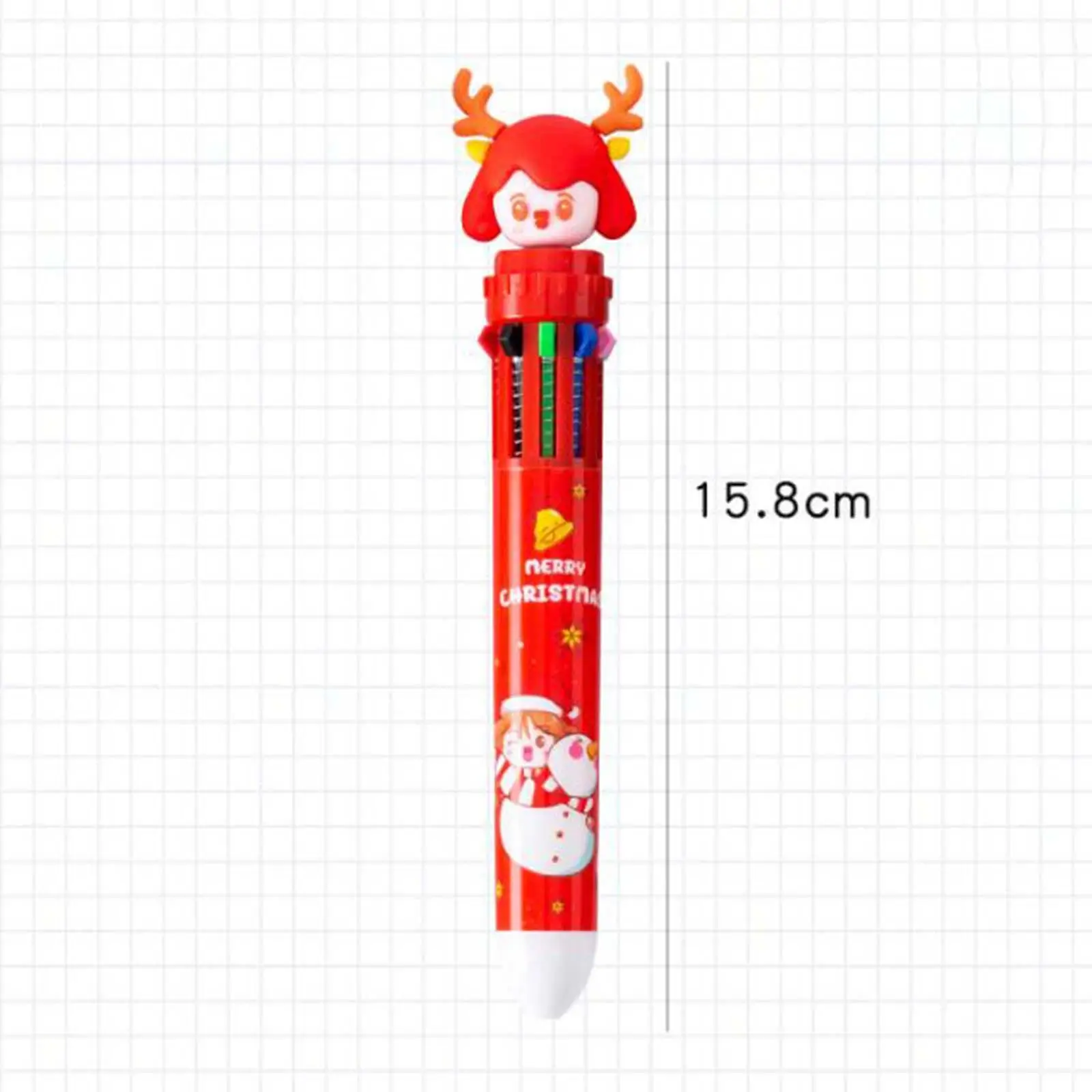 Multicolor Pen, 0.5mm 10 in 1 Retractable Ballpoint Pen for Students Children Gift
