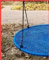 Outdoor Circular Net Rope Swing Chair Indoor Hanging Rocking Chair Courtyard Balcony Patio GardenCamping Home Hammock Swing Seat