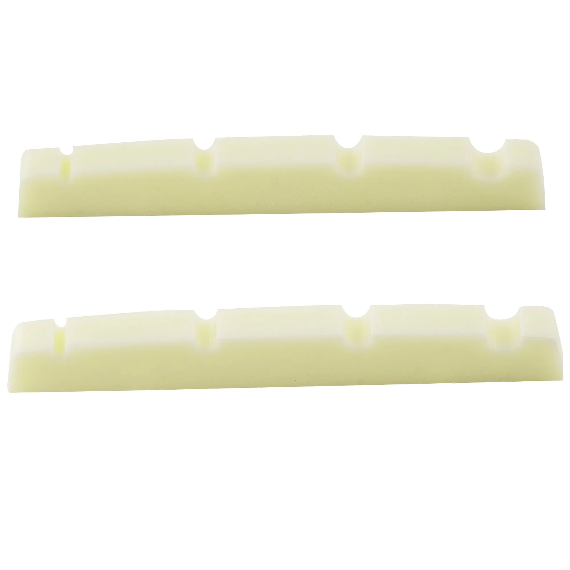 Musiclily Pro Urea Resin Plastic Slotted 42.3mm Precision Bass Nuts Flat Bottom for 4-string P Bass (Set of 2)