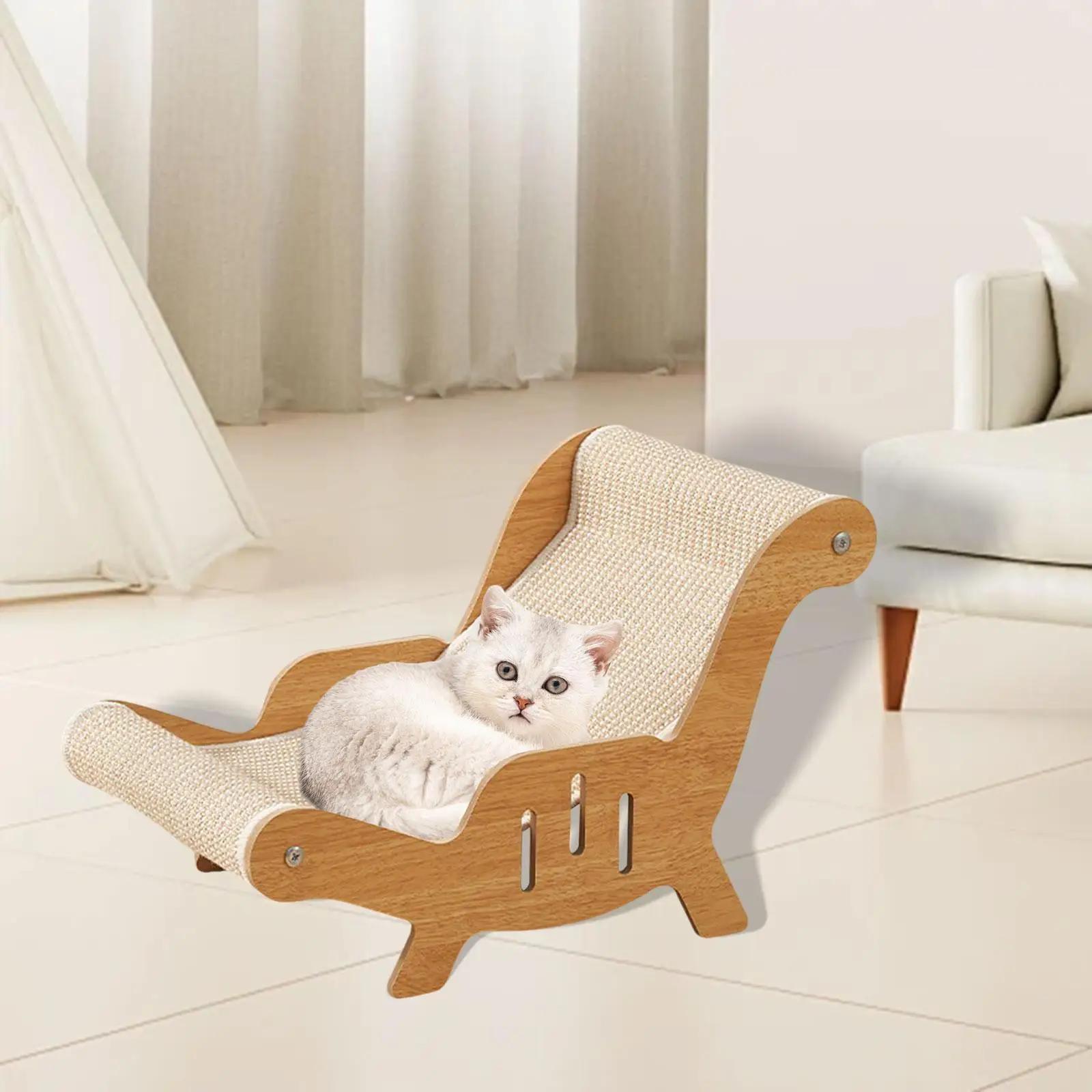 Cat Sisal Chair Cat Scratcher Sturdy Pet Furniture Cats Scratcher Chaise Cat Hammock Bed Cozy for Kitty Indoor Cats Pet Kitten