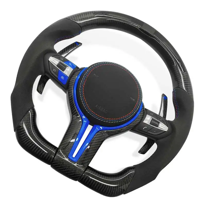 Modified Steering Wheel For BMW F30 F31 F32 F10 F20 F15 F16 F22 F34 F80 F82 E70 E71 E90 E92 Carbon Fiber LED Car Steering Wheel