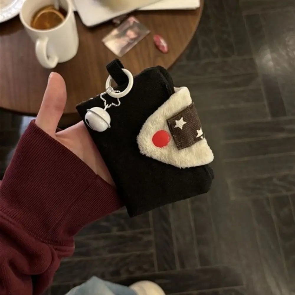 Multi-Purpose Cute Rice Ball Card Holder Canvas Portable Coin Purse Wallet Money Card Integrated Small Bag ID Bag Storage Bag