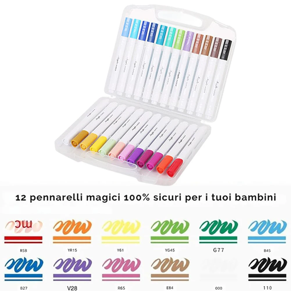 

3D Drawing Magic Canvas Sponge with Watercolor Brush Marker Pen Magic Painting Paper 3D Blank Painting Paper DIY Art Supplies