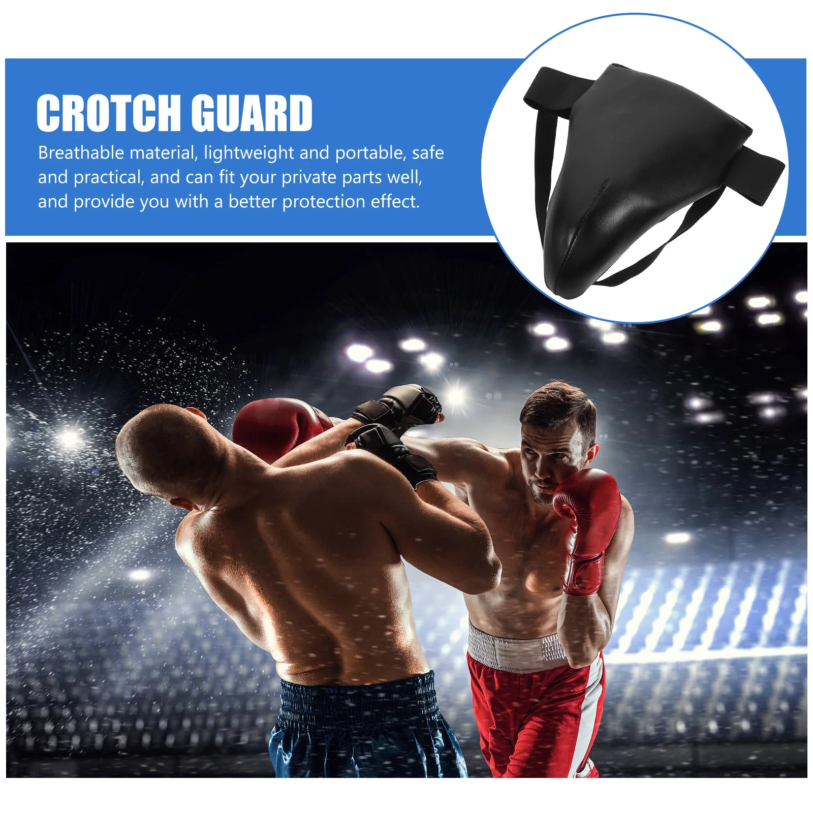 

Male Groin Protector Crotch Guard for Boxing Ice Hockey Wear-Resistant Comfortable Pelvic Protection Reusable Sport Guard