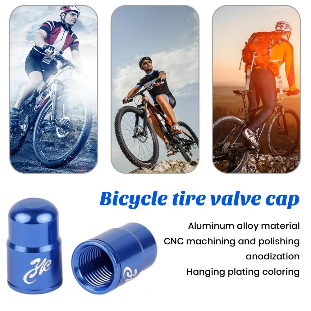 Smooth Thread Valve Caps Rust-resistant Valve Caps Universal Aluminum Alloy Bike Tire Valve Stem Caps for Mountain Bikes Road