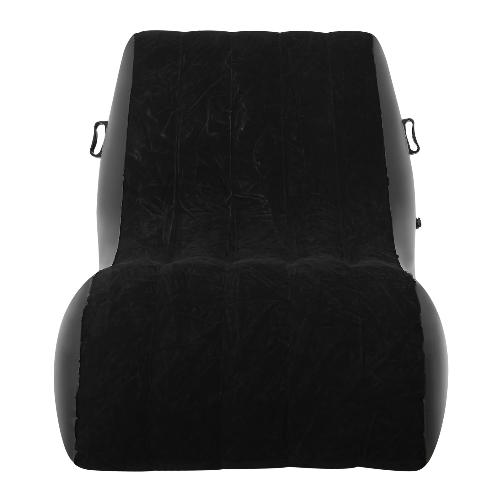 Sofá cama en forma de S negro de 35,4x55,1x27,5 pulgadas, sofá cama inflable, sofá cama plegable o sala de estar, dormitorio, balcón, oficina