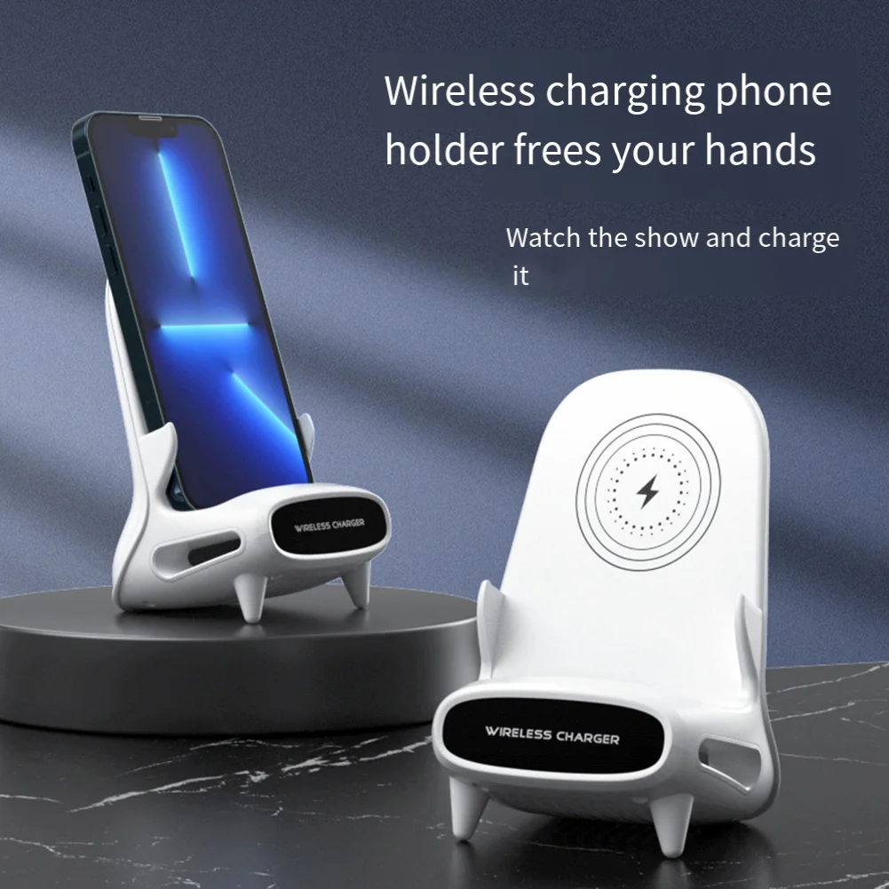 Stylish and Practical Wireless Charger Phone Stand Horizontal Charging Bracket Enjoy Convenient Charging and Viewing