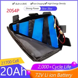 21700 20S4P DALY BMS 72V 20Ah Battery Pack For 3000W 5000W Motor With Charger Bag