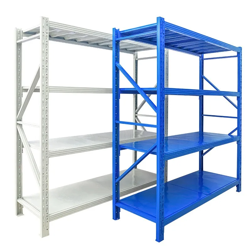 Low-cost factory spliceable rackless adjustable industrial racking unit modular boltless storage rack