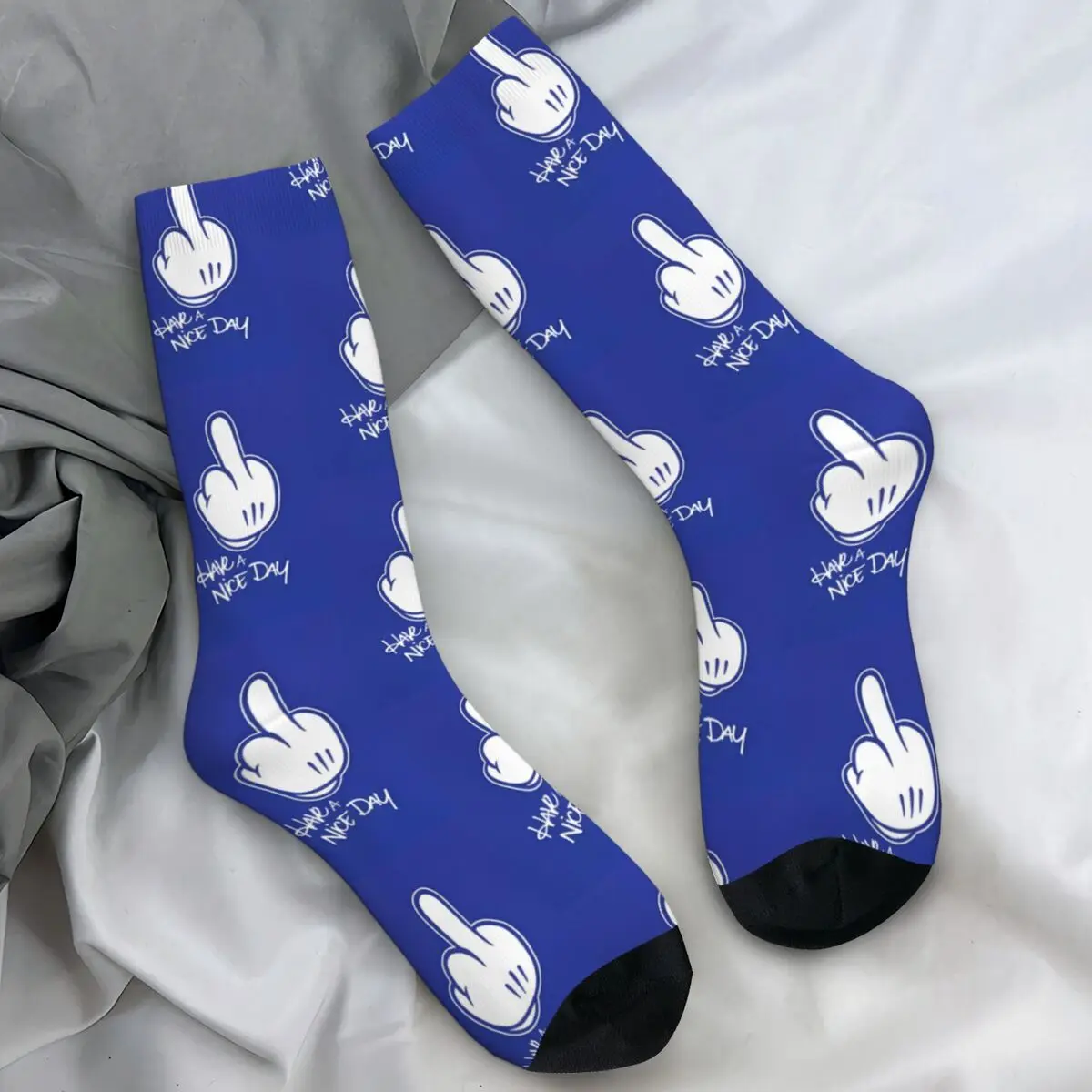 

Have A Nice Day Socks Anime Series Funny Stockings Adults Men High Quality Cycling Socks Autumn Graphic Non Slip Socks