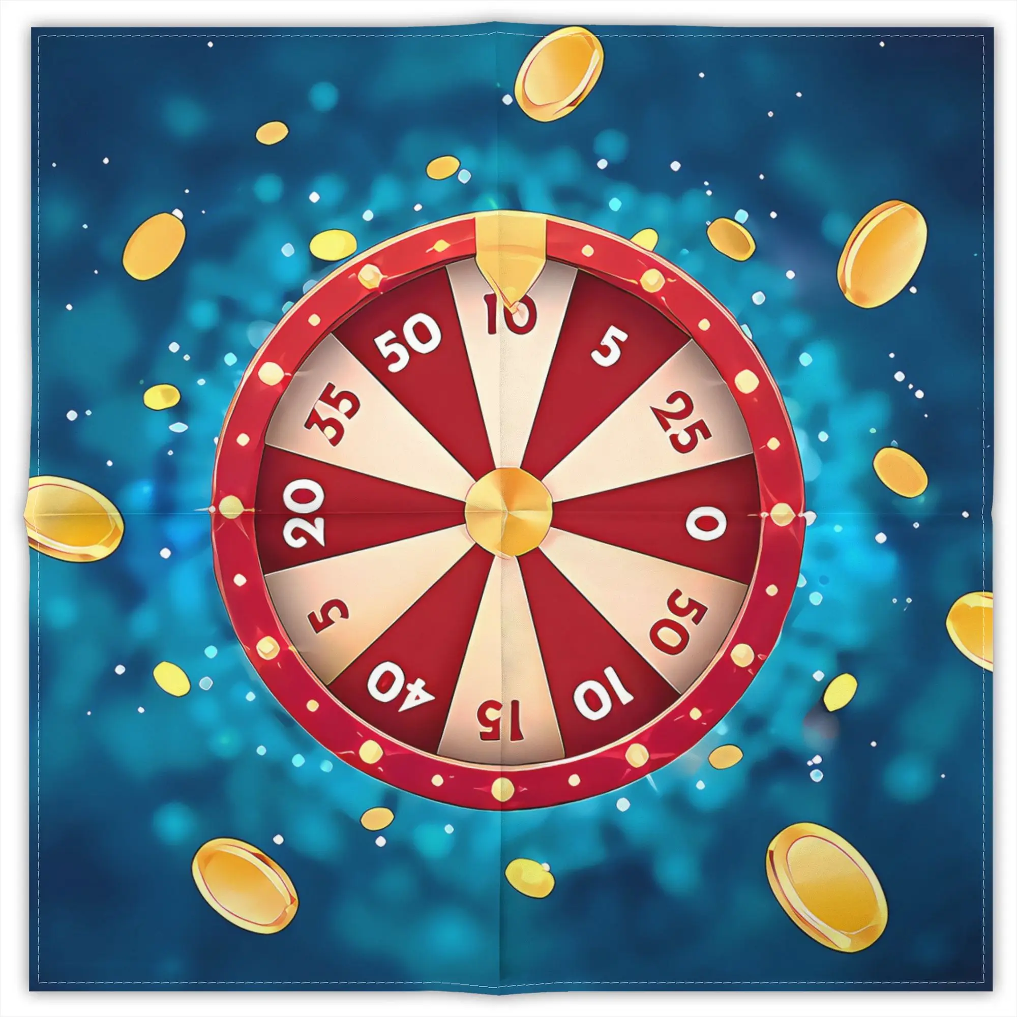 

Wheel of Fortune Compass Fashion Square Scarf Decorative Polyester Printed Daily