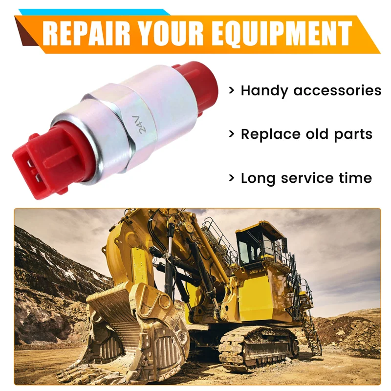 X39A-643244 147-2645 312D2GC 24 В электромагнитный клапан остановки топлива E320D 312C для экскаваторов Caterpillar, аксессуары