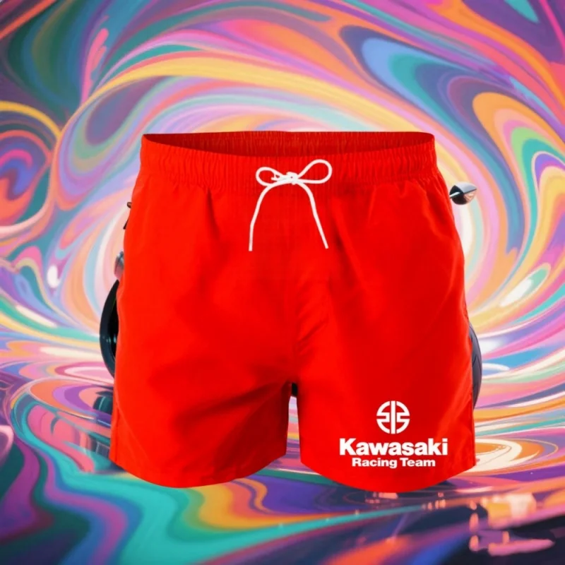 

Kawasaki Summer Popular 3D Printed Quick Drying Breathable Motorcycle Shorts and Off-road Motorcycle Sport Thin Shorts