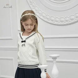 Dave Bella Children Suit Autumn Girls Two-Piece Pleated Skirt Knit Casual Fashion Sport Academic-Style DK3236001