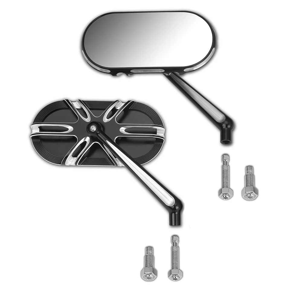 HTTMT Black Flame Furious Mirror Race compatible con H-D Sportster Dyna HTTMT Black Flame Furious Mirror Race compatible con H-D Sportster Dyna