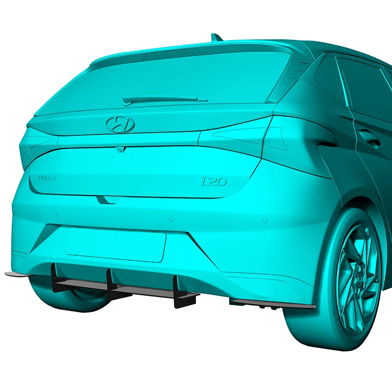 

Use For Hyundai i20 Standard 2020-2022 Year Rear Diffuser Bumper Lips Spoiler Splitter Body Kit Accessories