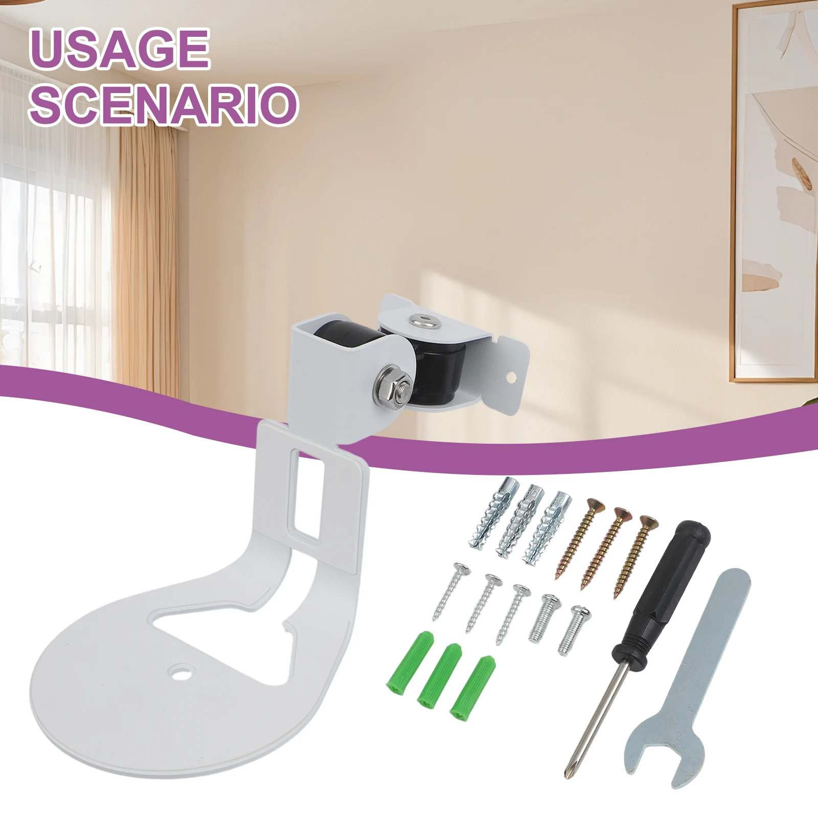 

Подходит для умного динамика Sonos, настенный кронштейн, настенный кронштейн с регулируемым углом, портативный аудио-видео динамик, аксессуары