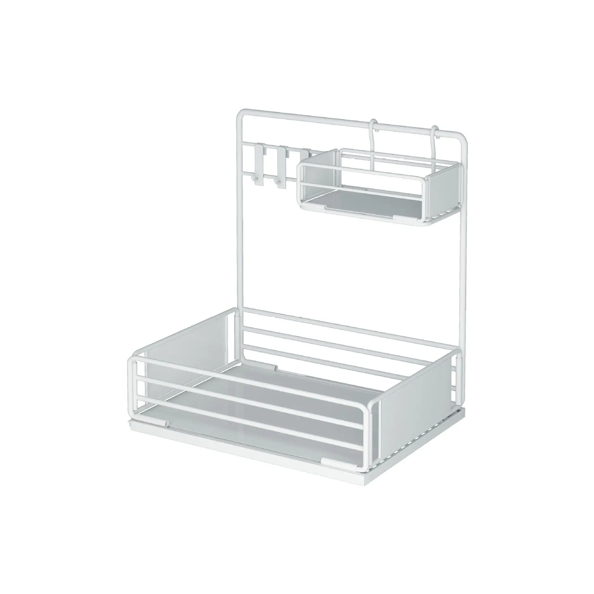 Under The Sink Storage Shelf Floor-to-ceiling Storage Rack Double-layer Desktop Seasoning Rack Drawer-type Debris Rack