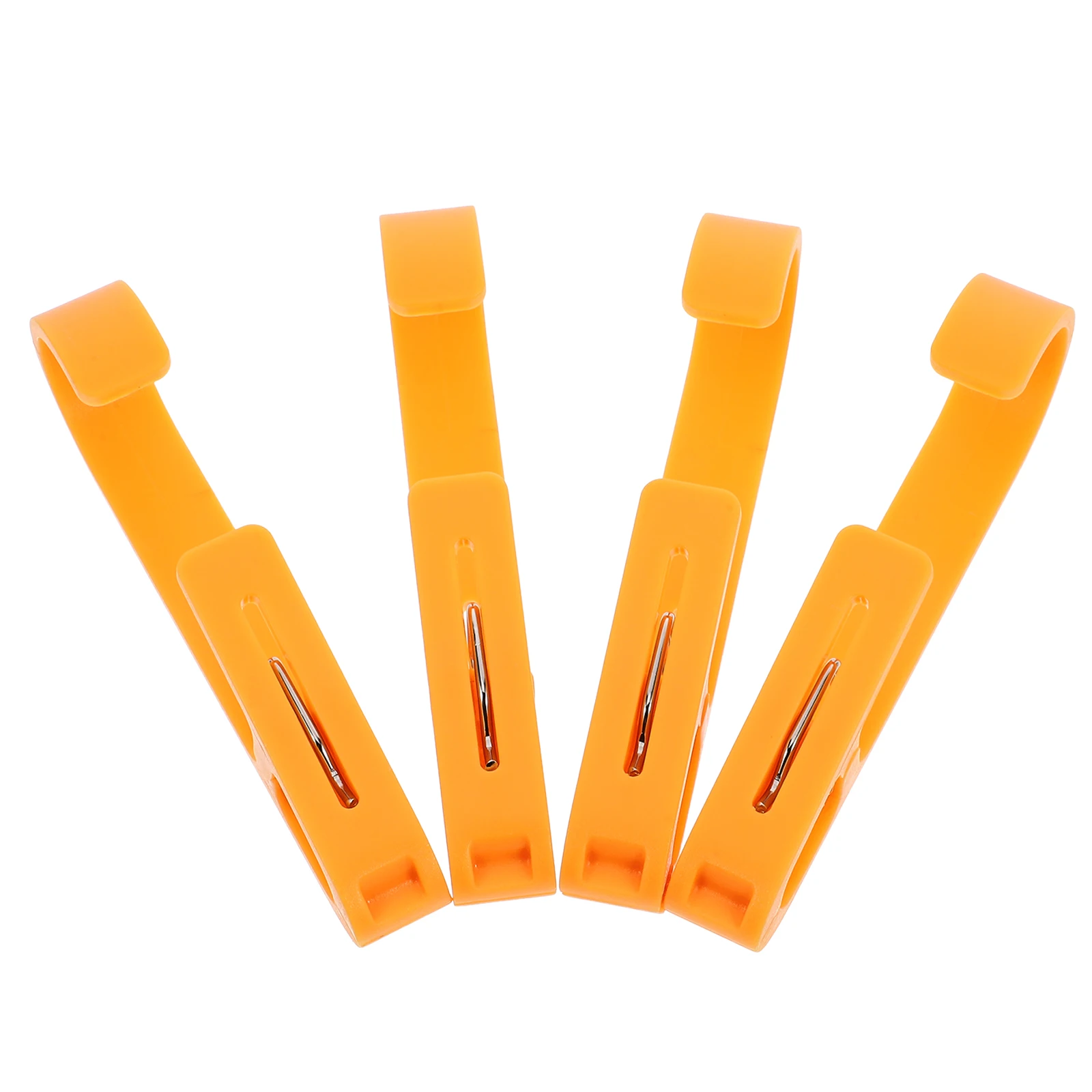

4pcs Plastic Clothes Hangers with Clips for Socks Towels Heavy Duty Hooks Space Saving Closet Organizer ABS