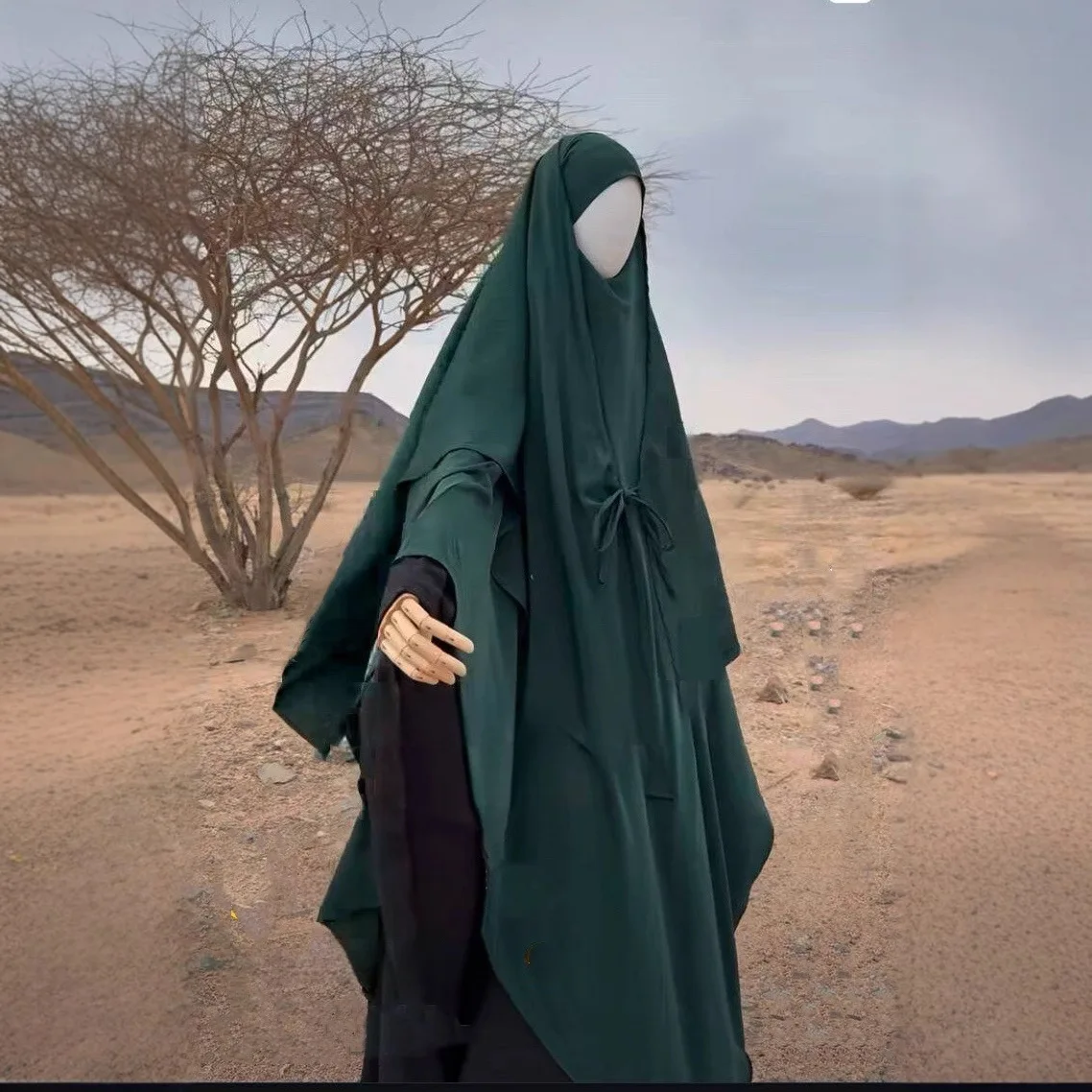 خمار حجاب طبقتين حجاب إسلامي للنساء دبي تركيا الحجاب وشاح إسلامي شال ملابس الصلاة رمضان غطاء الرأس النقاب