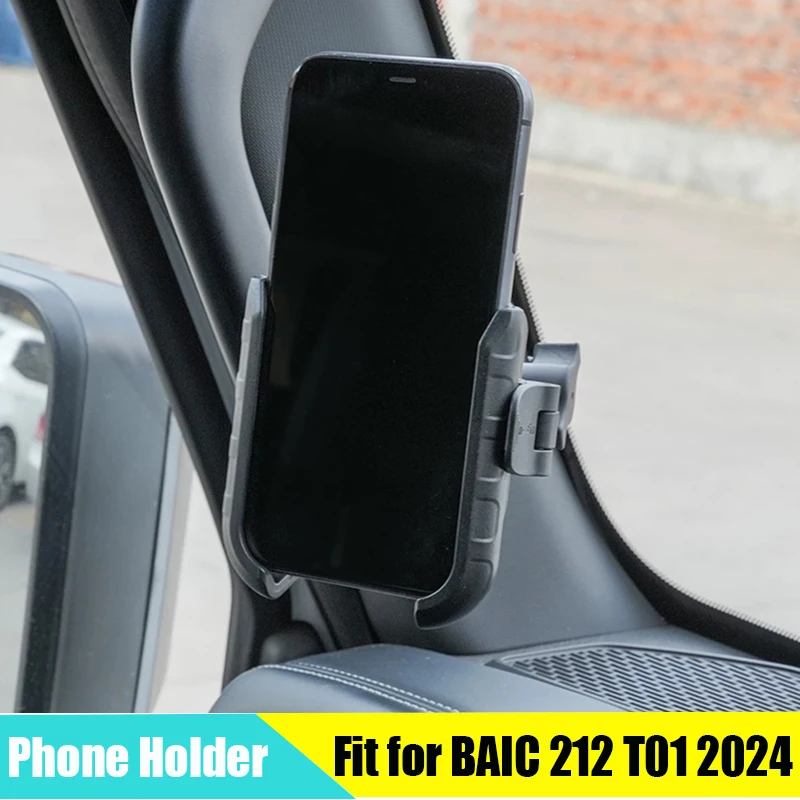 

Car A-pillar Handle Phone Holder Suitable for BAIC 212 T01 2024-2025 Modified Auto Navigation Phone Holder Interior Accessories