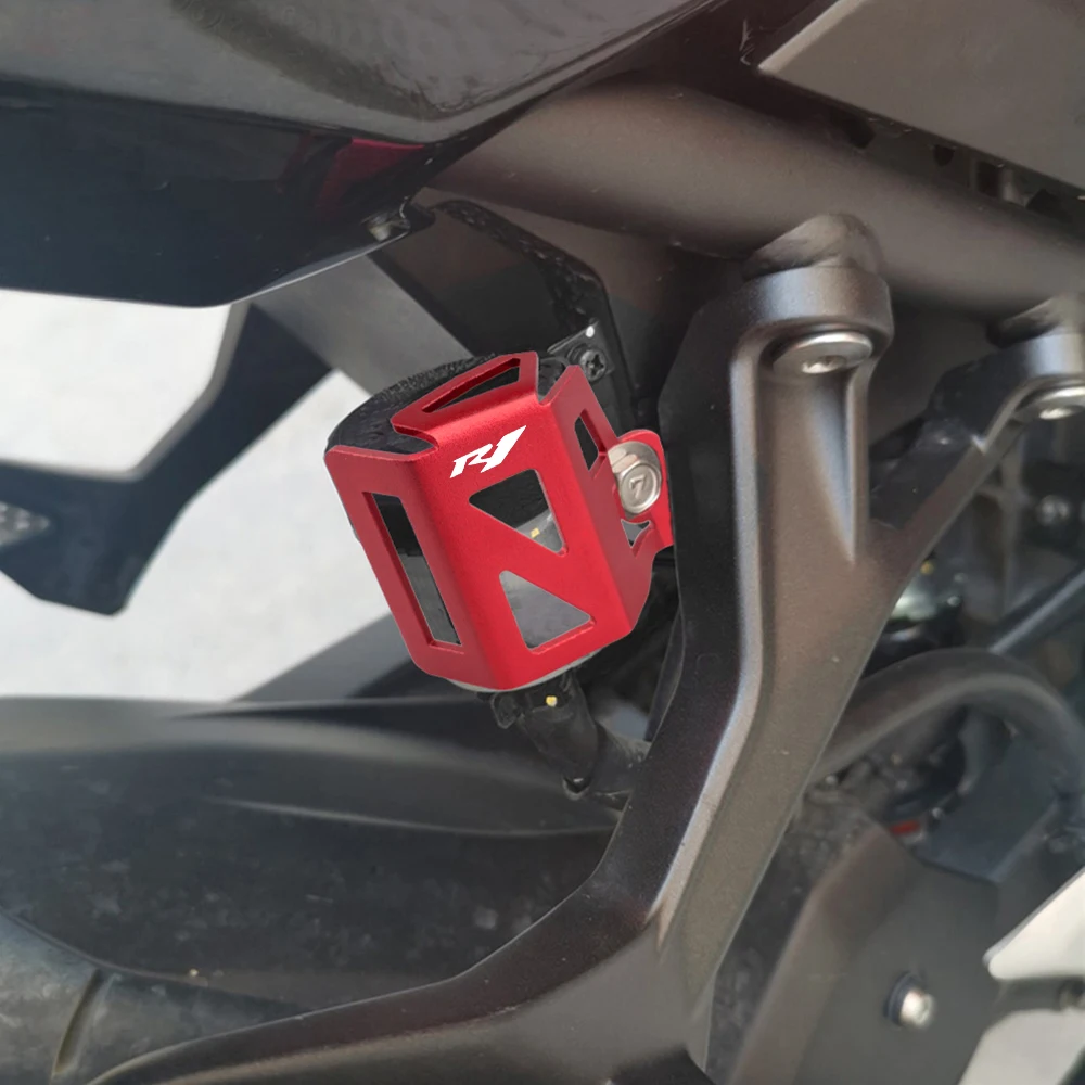 For Yamaha YZF-R1 YZF R1 YZFR1 High Quality Motorcycle Accessories Rear Brake Fluid Reservoir Guard Cover Oil Cap Protection