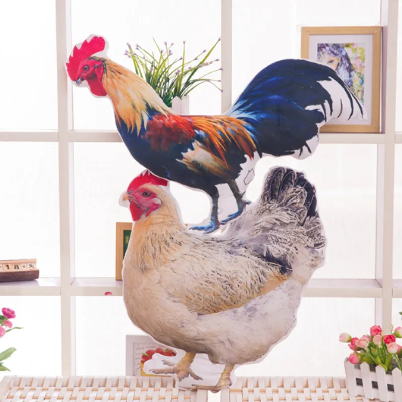 

Rooster and Hen Plush Toy Doll Full of Comedy, PP Cotton Stuffed Doll, Cloth Doll Prop, Grass Chicken Model, Unique Gift
