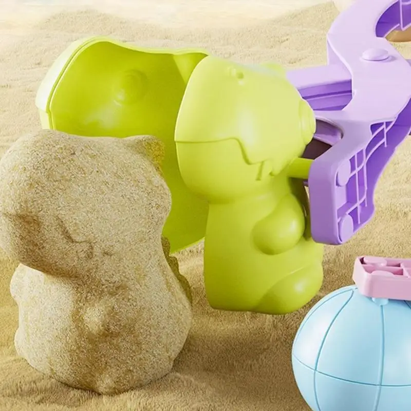 Jouets de sable de plage, château de sable, avec seau pliant et sac en maille comprenant des moules, râteau, pelle, jeu d'été pour garçons et filles