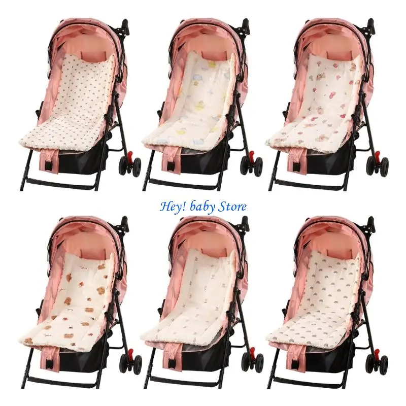 

Q1FE Lovely Pattern Supportive Pad Infant Strollers Liner Removable Cart Pad
