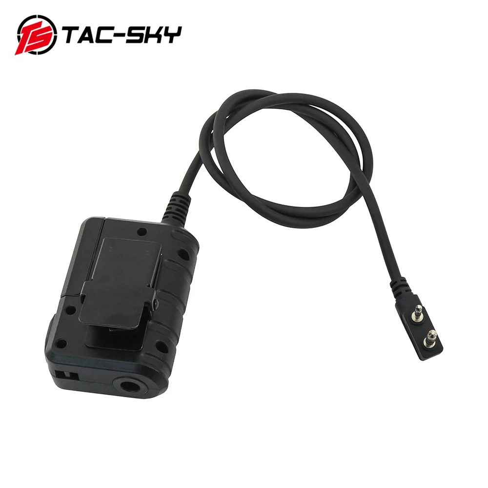 TS TAC-SKY-Tactical Headset Cabo de Extensão, Adaptador PTT, 7.0mm Plug com Bluetooth para COMTAC, AMP, Marshall etc Série Headsets