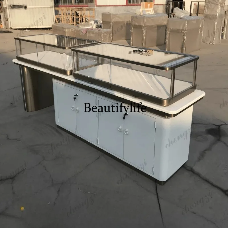 A73 Jewelry Display Cabinet Jade Gold Display Cabinet Watch Glasses Glass Counter