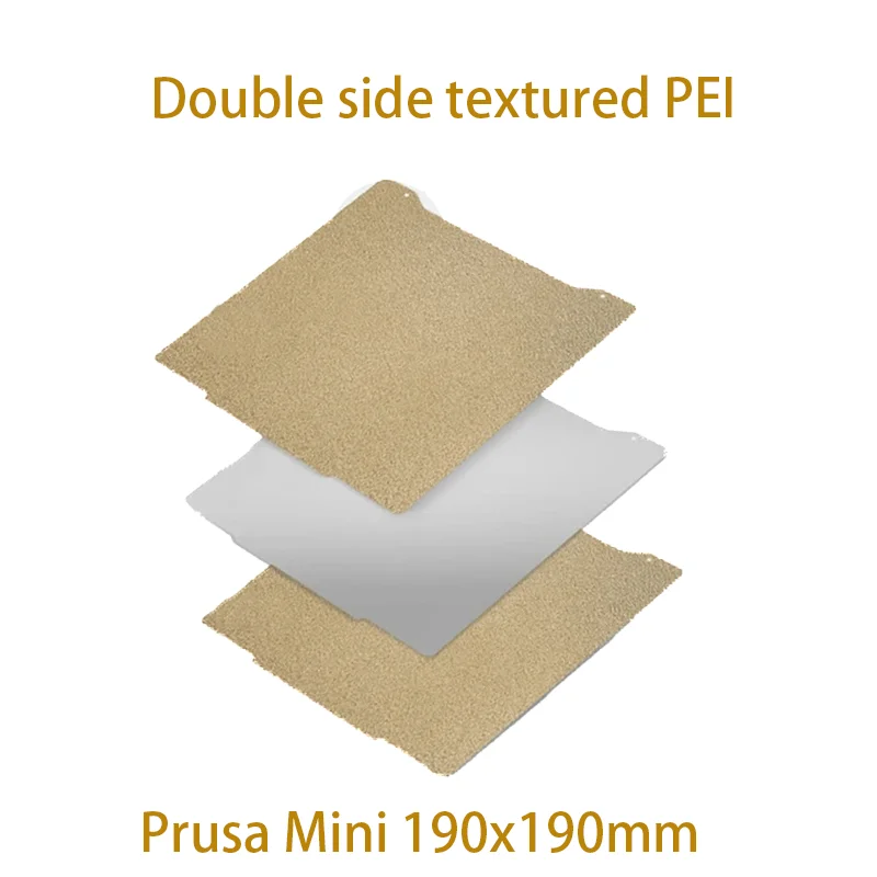 ENERGETIC 3D Printer PEI Flex Plate for Prusa Mini Double Sided Textured PEI Powder Coated Spring Steel Sheet 190*190mm