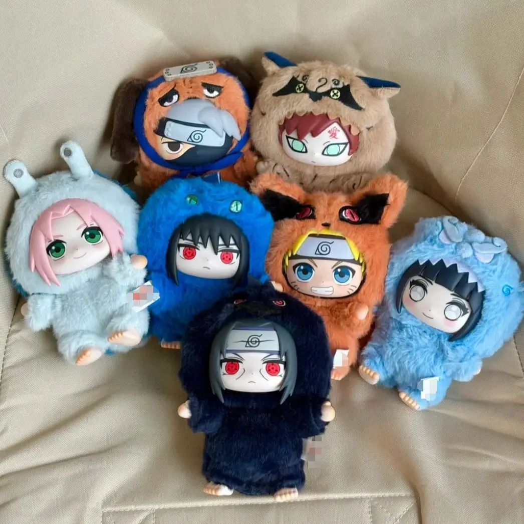 صندوق أعمى من القطيفة من Naruto Shippuden Beast Party - قلادة حقيبة ظهر كرتونية لطيفة وسلسلة مفاتيح محيطية