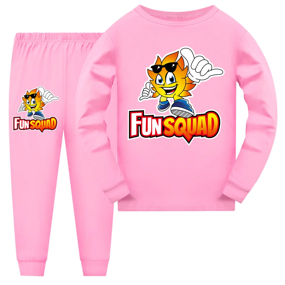 Boys Girls Fun Squad Gaming Pyjamas Suits Children Sleepwear Baby Pajamas Sets Kids Clothes Pajamas Pijamas Cartoon Nightwear