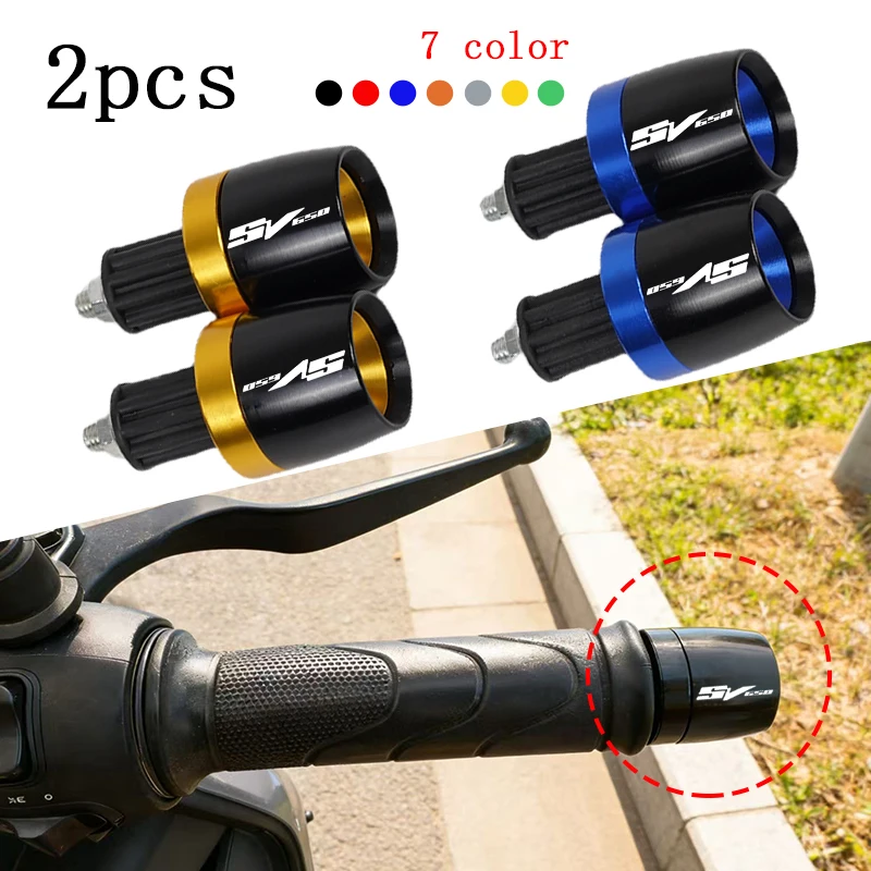 

Motorcycle Handlebar Grips Handle Bar Cap End Plugs For Suzuki SV650 SV650S SV 650 650S 1999-2025 Accessories